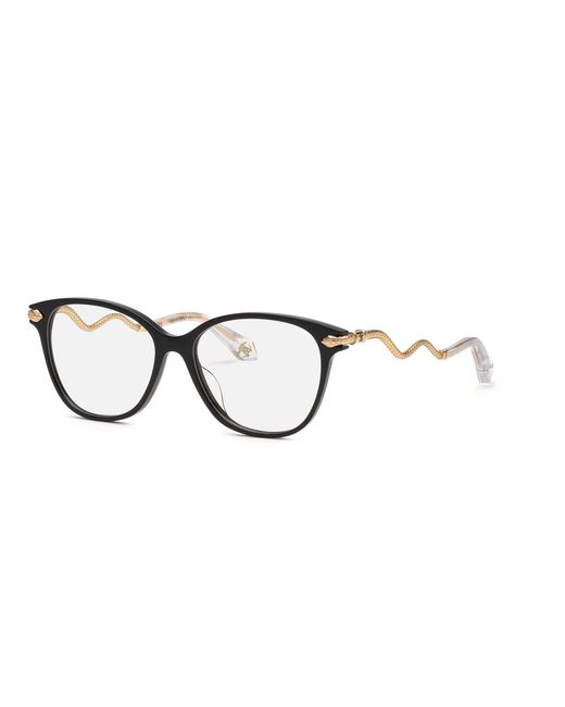 Roberto Cavalli Black Vrc121 700 Optical Frames Acetate Butterfly