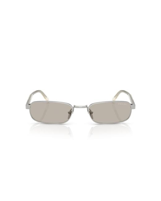 Prada Black Pr B54S 1Bc30P Sunglasses Metal Squared Normal for men