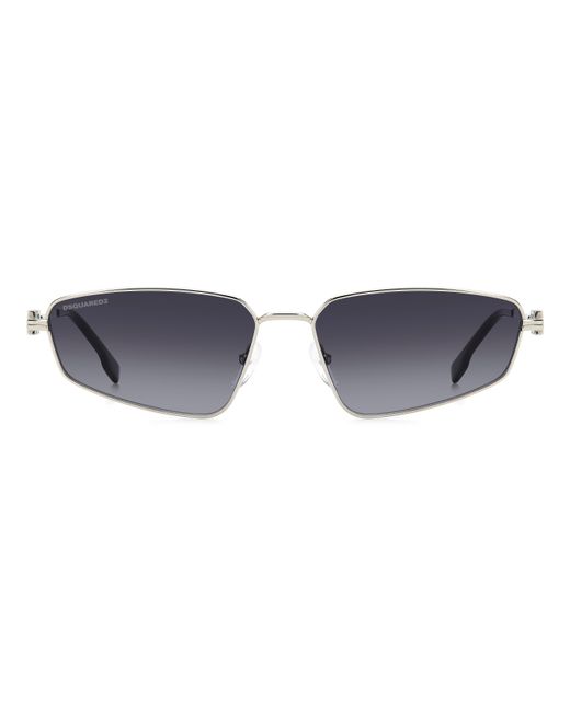 DSquared² Black Icon 0015/S 010/9O Sunglasses Metal Geometric Normal Shaded for men