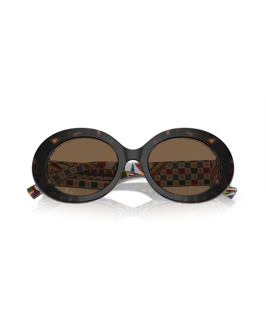 Dolce & Gabbana Black Dg4448 321773 Sunglasses Acetate Round Normal