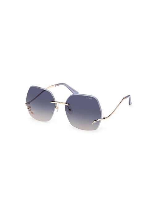Guess Black Gu00268 28B Sunglasses Metal Smoke Butterfly Normal