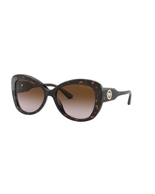 Michael Kors Black Mk2120 Positano 300613 Dark Tort Sunglasses Plastic Butterfly Normal Shaded
