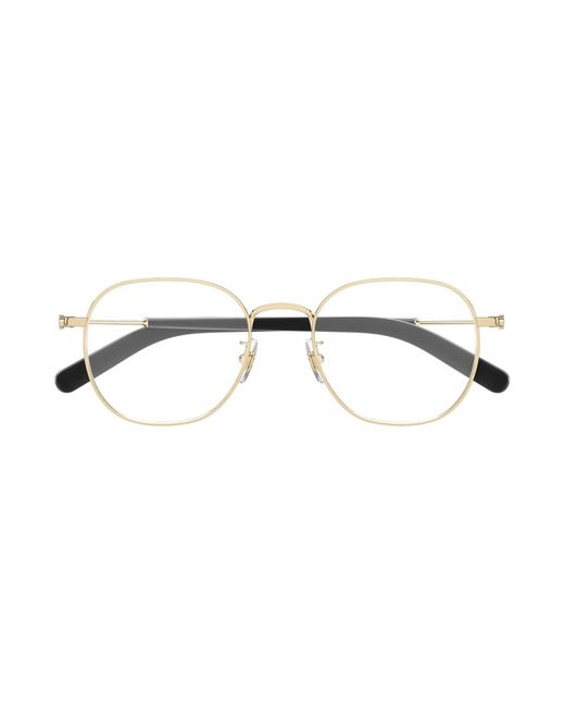 Montblanc Black Mb0425Oa 002 Optical Frames Metal Transparent Squared for men