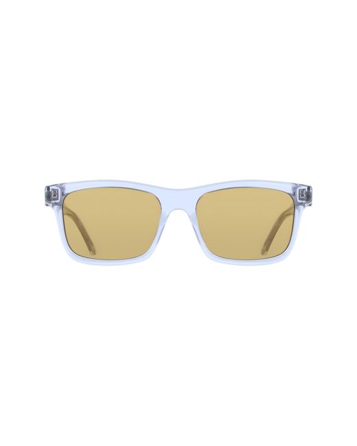 Ferragamo Black Sf2060Se 020 Sunglasses Ocher Squared Normal for men
