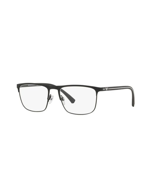 Emporio Armani Black Ea1079 3094 Optical Frames Metal Squared Normal for men