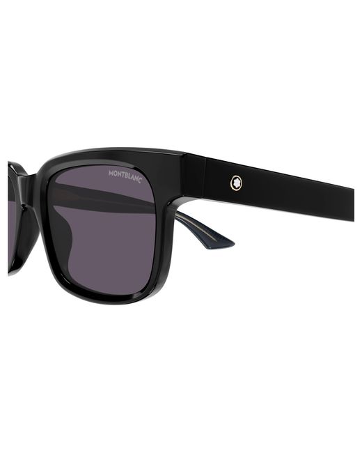 Montblanc Black Mb0383S 005 Sunglasses Acetate Squared for men