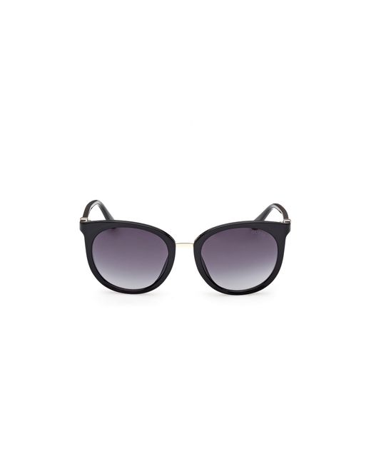 Guess Black Gu00282 01B Sunglasses Injected Smoke Round Normal