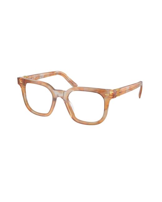 Miu Miu Black Mu 06Xv 13U1O1 Optical Frames Acetate Transparent Squared Normal