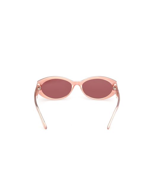 Guess Red Gu00307 74S Sunglasses Injected Bordeaux Round Normal