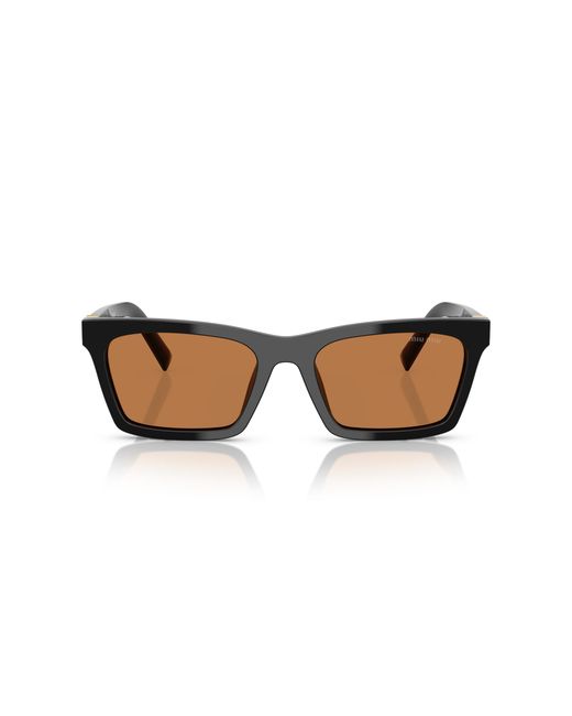 Miu Miu Black Mu A05S 16K10I Sunglasses Acetate Squared Normal