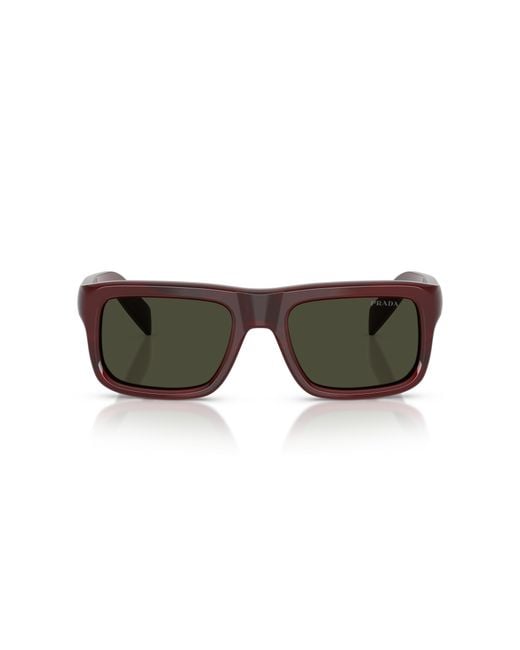 Prada Black Pr D11S 25J50X Sunglasses Acetate Squared Normal for men