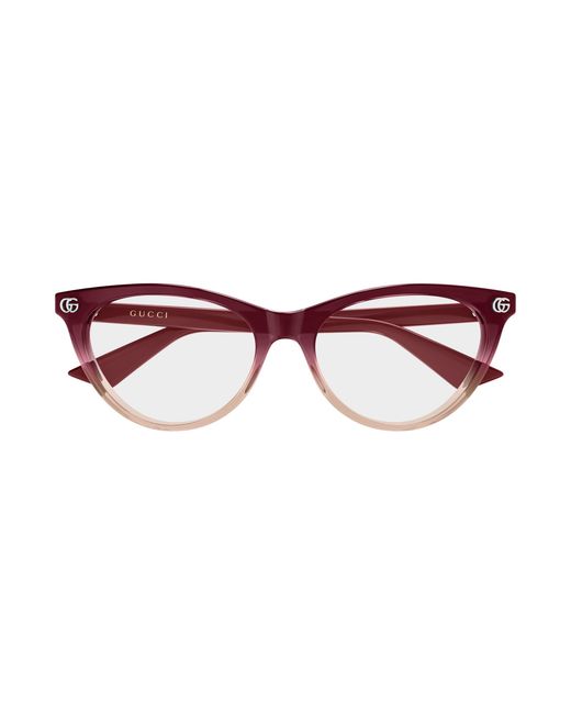 Gucci Black Gg2112O 005 Optical Frames Acetate Transparent Cat Eye