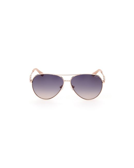 Guess Black Gu7885-H 28W Sunglasses Metal Pilot Normal Shaded