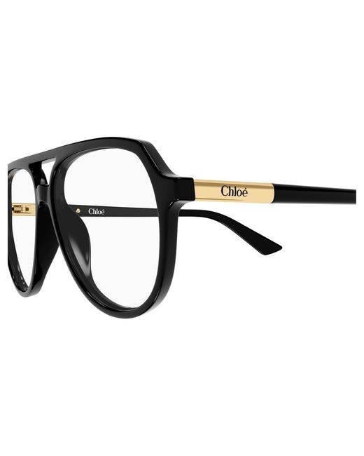 Chloé Black Ch0366O 001 Optical Frames Acetate Transparent Pilot
