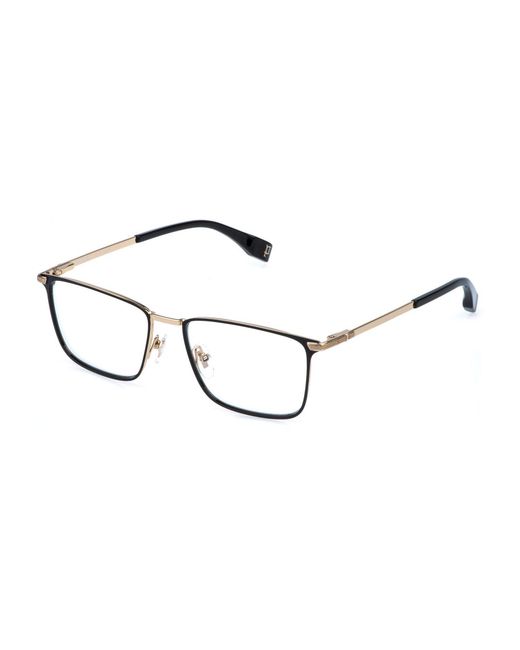 Police Black Vplr64 Grind 6 301 Optical Frames Metal Squared for men