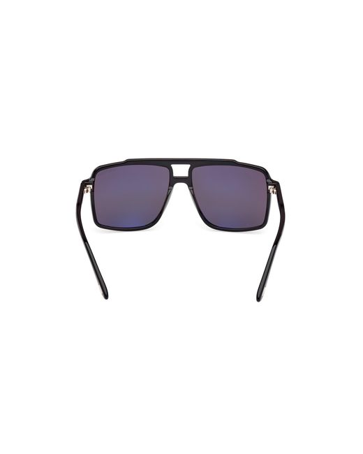 Tom Ford Black Ft1177 Kemp 01A Sunglasses Acetate Smoke Squared Normal for men