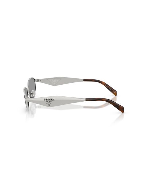Prada Black Pr D51S 1Bc50Q Sunglasses Metal Round Normal