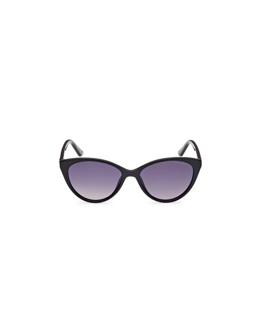Guess Black Gu8291 01B Sunglasses Injected Smoke Cat Eye Normal Shaded