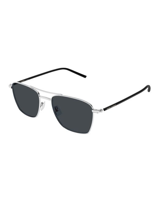 Saint Laurent Black Sl 866 002 Sunglasses Metal Pilot