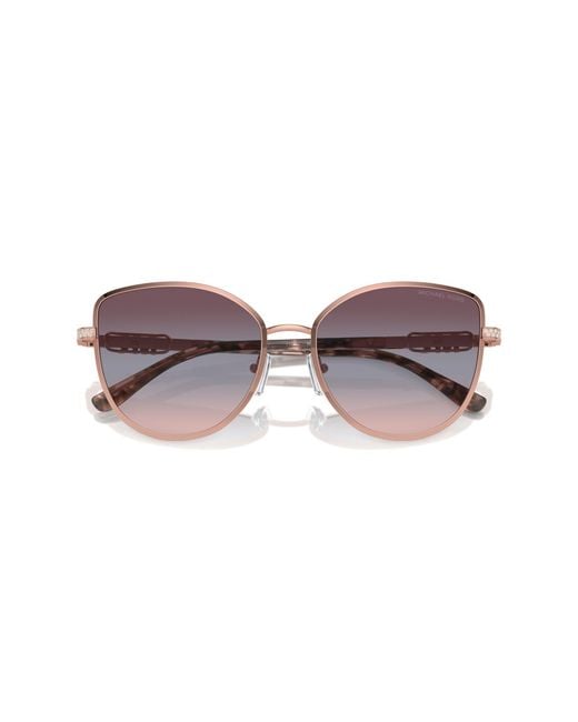 Michael Kors Black Mk1144B Catalonia 11080J Sunglasses Metal Cat Eye Normal Shaded