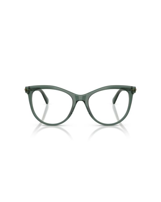 Swarovski Black Sk2064 1043 Optical Frames Acetate Transparent Round Normal