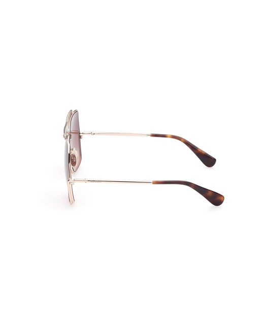 Max Mara Black Mm0006 Elsa 28F Sunglasses Metal Geometric Normal Shaded