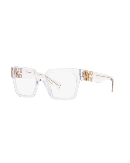 Miu Miu Black Mu 04Uv 2Az1O1 Optical Frames Acetate Squared Normal