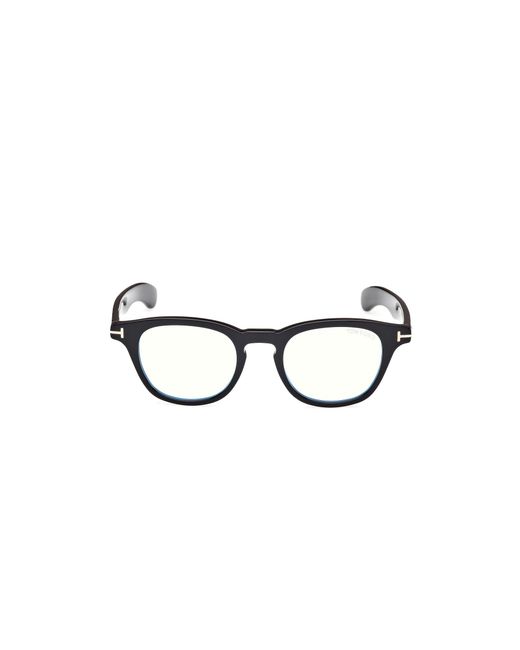 Tom Ford Black Ft5976-B 001 Optical Frames Acetate Round Normal for men