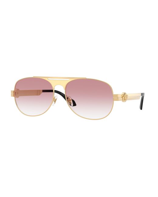 Versace Black Ve2302 15233B Sunglasses Metal Pilot Normal Nuanced for men