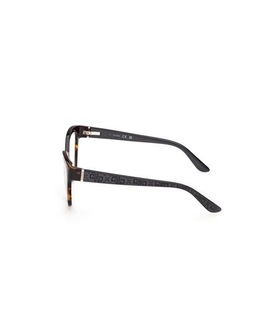 Guess Black Gu50232 052 Optical Frames Acetate Cat Eye Normal