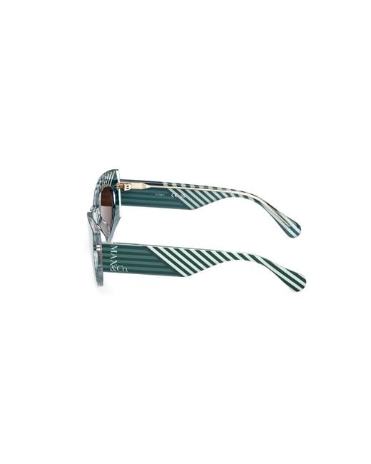 MAX&Co. Black Mo0131 95E Sunglasses Injected Geometric Normal