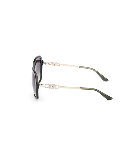 Guess Black Gu00267 96P Sunglasses Injected Geometric Normal