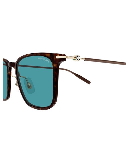 Montblanc Black Mb0354S 005 Sunglasses Injected Squared for men