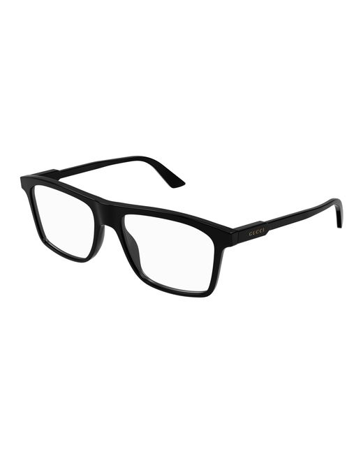 Gucci Black Gg1820O 001 Optical Frames Acetate Transparent Squared for men