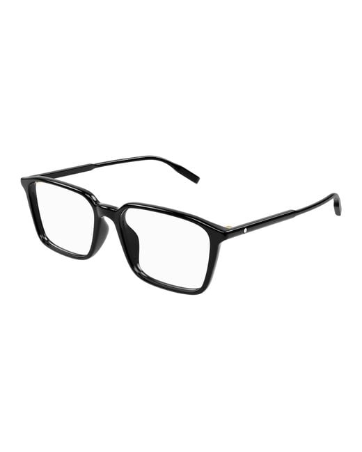 Montblanc Black Mb0293Oa 001 Optical Frames Acetate Squared for men