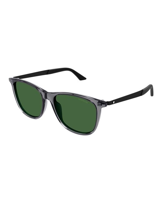Montblanc Green Mb0330S 002 Sunglasses Acetate Squared for men