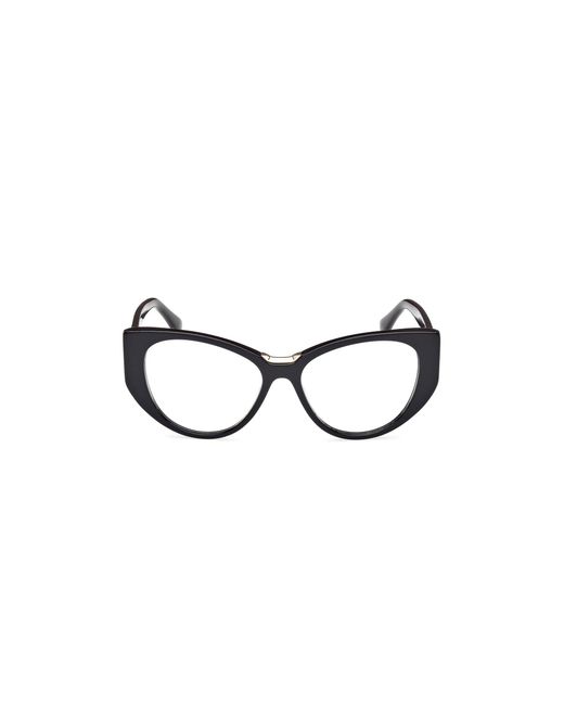 Max Mara Black Mm5142 001 Optical Frames Acetate Round Normal