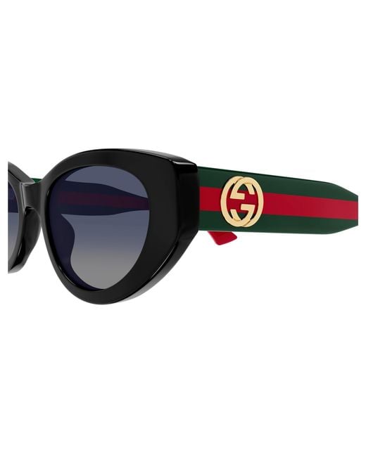 Gucci Black Gg1862S 005 Sunglasses Acetate Cat Eye