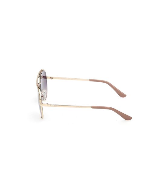Guess Black Gu00271 32B Sunglasses Metal Smoke Pilot Normal
