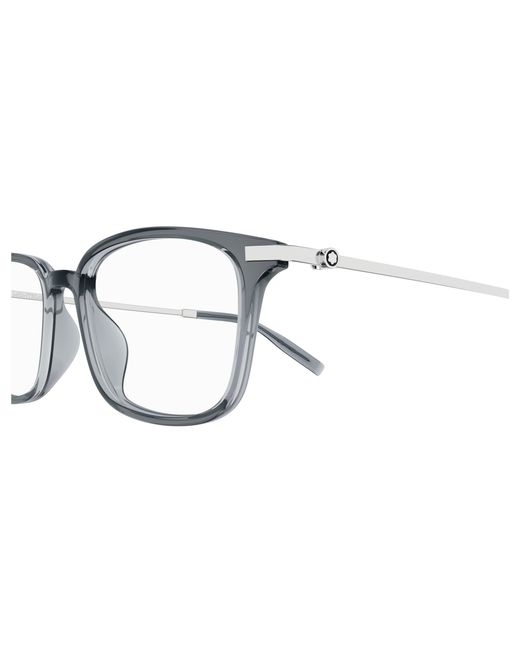 Montblanc Black Mb0315Oa 002 Optical Frames Acetate Transparent Squared for men