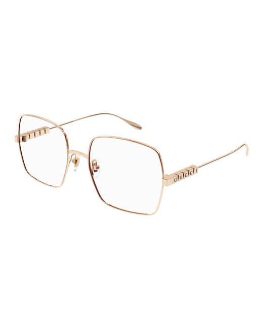 Gucci Black Gg1434O 002 Optical Frames Metal Transparent Squared