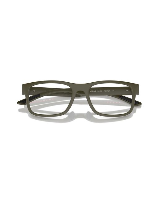 Prada Linea Rossa Black Ps 04Qv 15X1O1 Optical Frames Injected Transparent Squared Normal for men