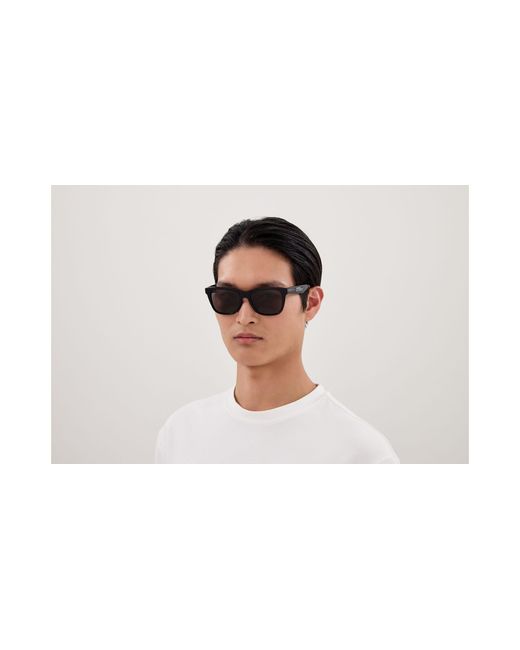 Balenciaga Black Bb0425Sk 001 Sunglasses Acetate Squared for men