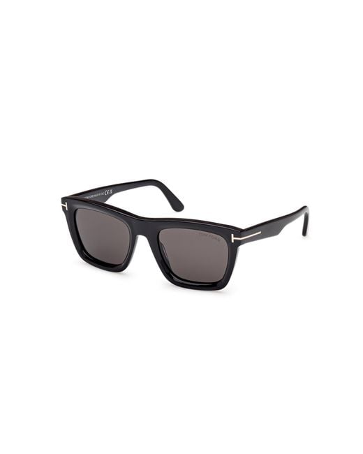 Tom Ford Black Ft1207 Lelio 01A Sunglasses Acetate Smoke Squared Normal for men