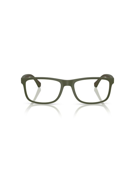 Emporio Armani Black Ea3147 6184 Optical Frames Injected Transparent Squared Normal for men