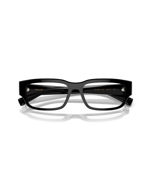 Dolce & Gabbana Black Dg3381 501 Optical Frames Acetate Transparent Squared Normal for men