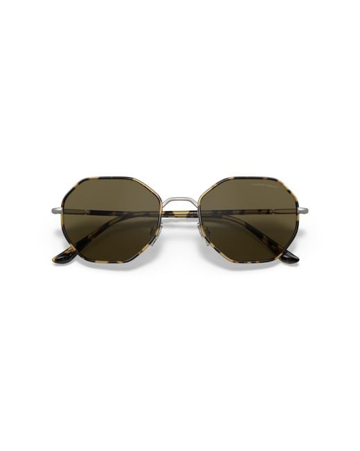 Giorgio Armani Black Ar6112J 300373 Sunglasses Metal Squared Normal for men