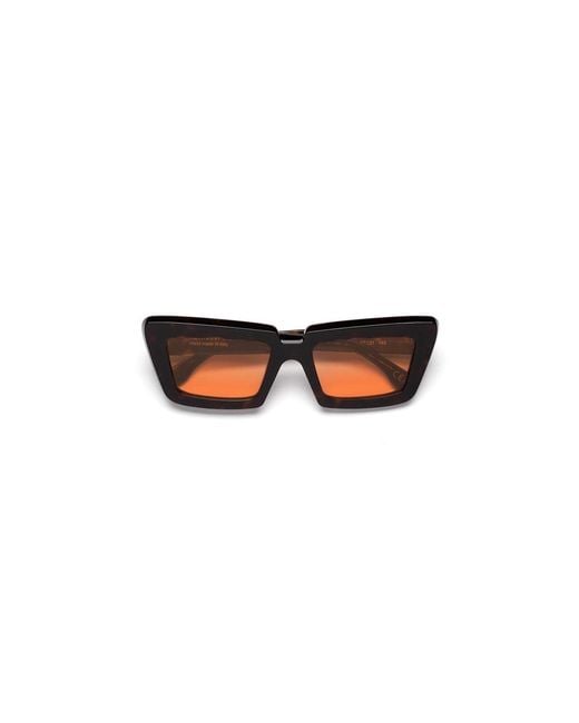 Retrosuperfuture Black 17M Coccodrillo Meteorite Sunglasses Acetate Squared Normal