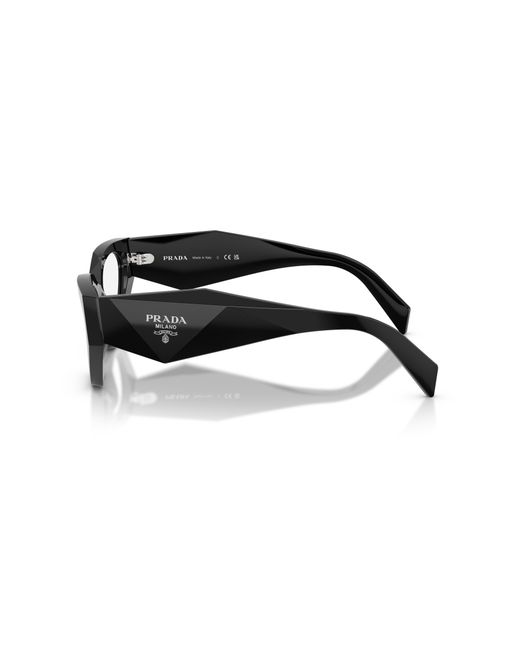 Prada Black Pr C07V 16K1O1 Optical Frames Acetate Geometric Normal