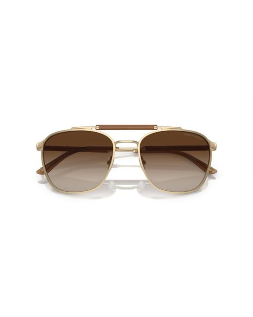 Giorgio Armani Black Ar6149 300213 Sunglasses Metal Squared Normal Shaded for men